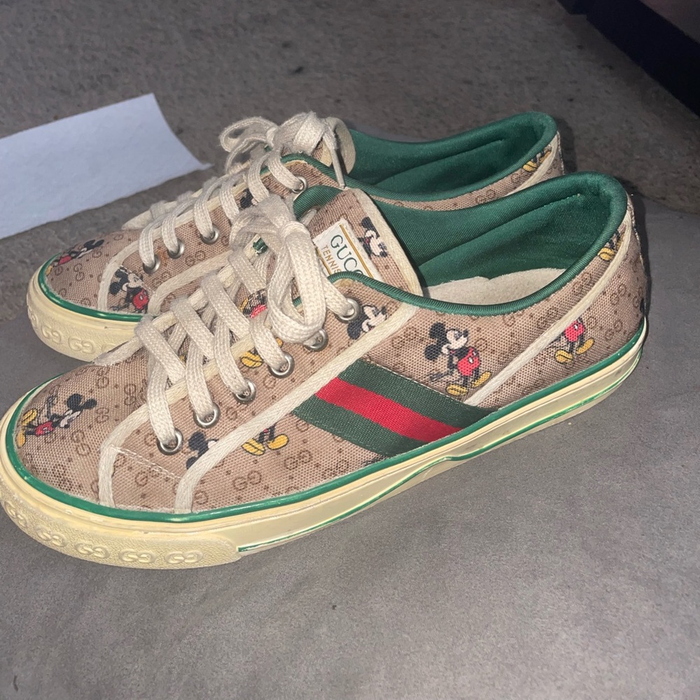 Gucci x Disney Mickey Mouse Tennis 1977 Sneakers Size 8